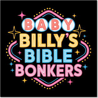 Baby Billy's Bible Bonkers Retro Vegas Style Vintage Righteous Gemstones Fan Art Logo Posters and Art